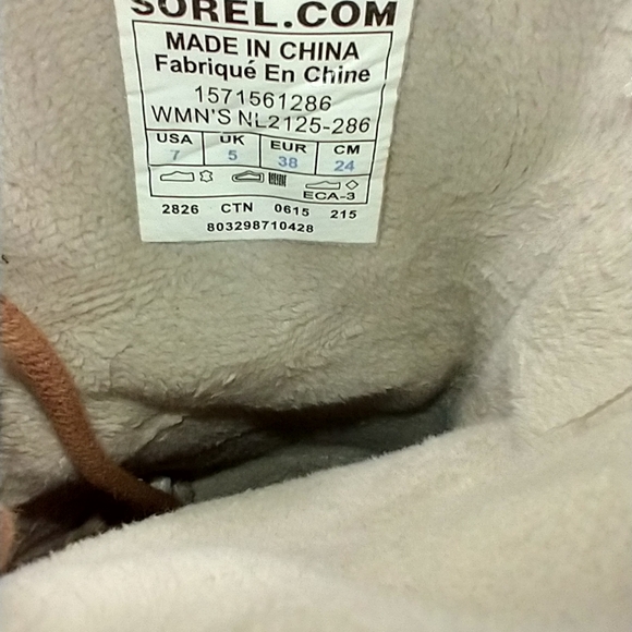 Sorel Winter Fancy Lace II Leather Waterproof Snow Boots Women's sz 7. - Picture 9 of 10